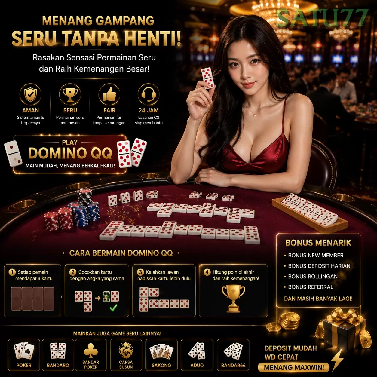 Main satu77w Menang Jackpot Besar