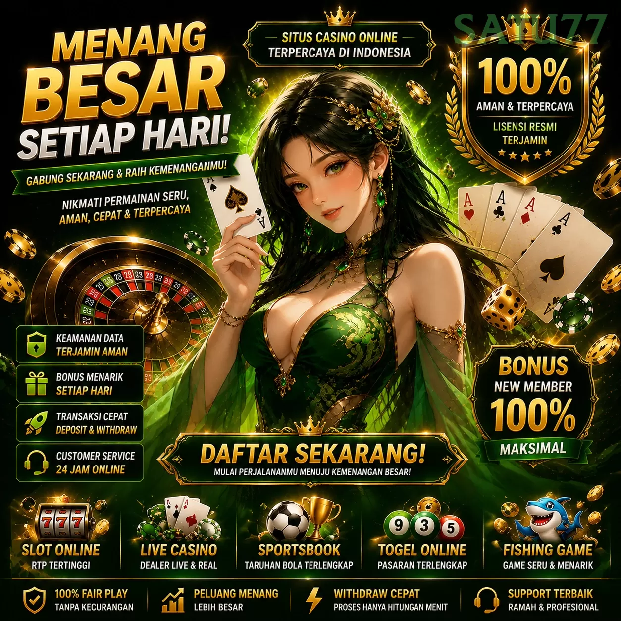 Login satu77 Sekarang Bonus Melimpah